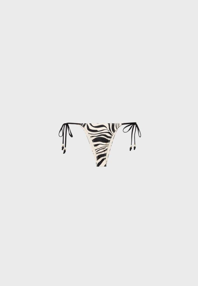 Satin-Bikinihose mit Print