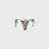 Satin-Bikinihose mit Print