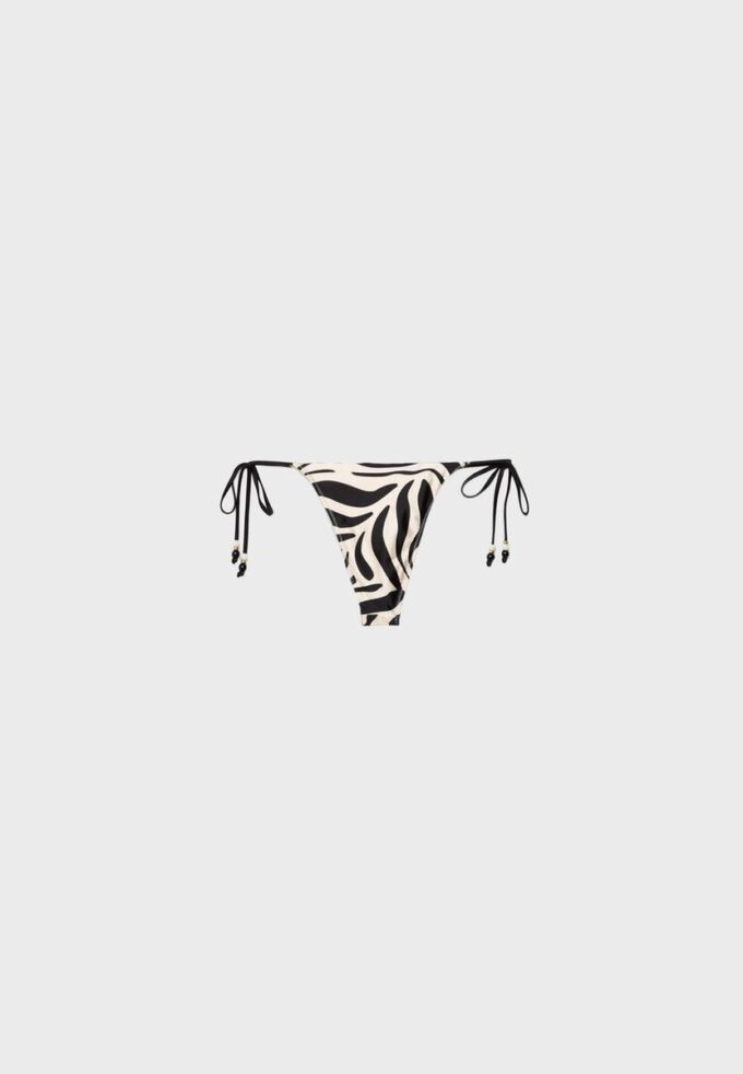 Satin-Bikinihose mit Print
