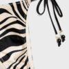 Satin-Bikinihose mit Print