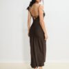 Satin-Midi-Kleid