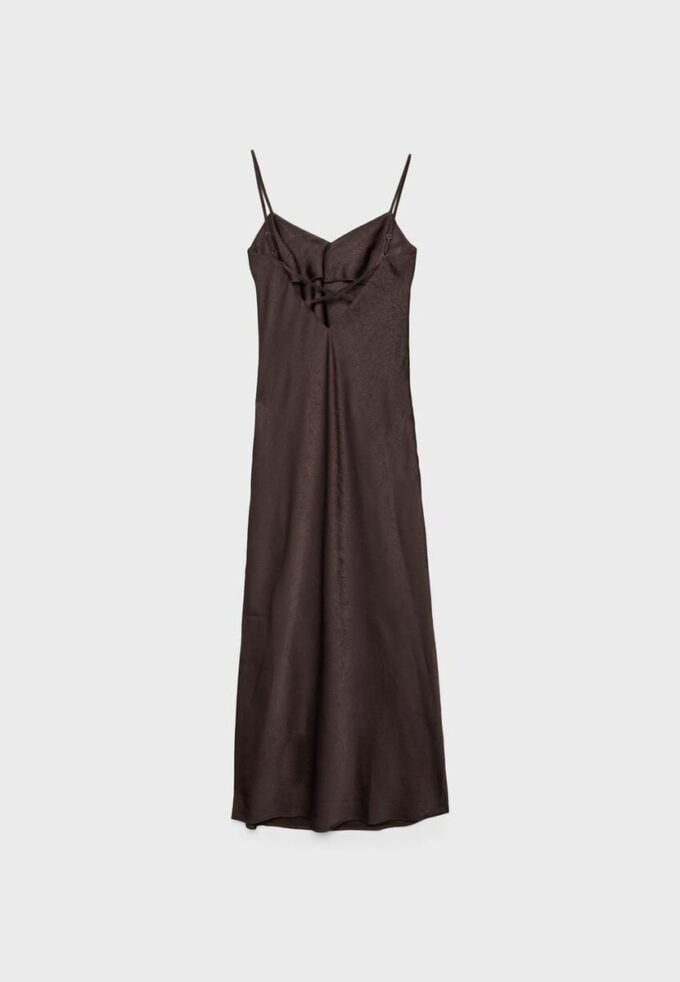 Satin-Midi-Kleid
