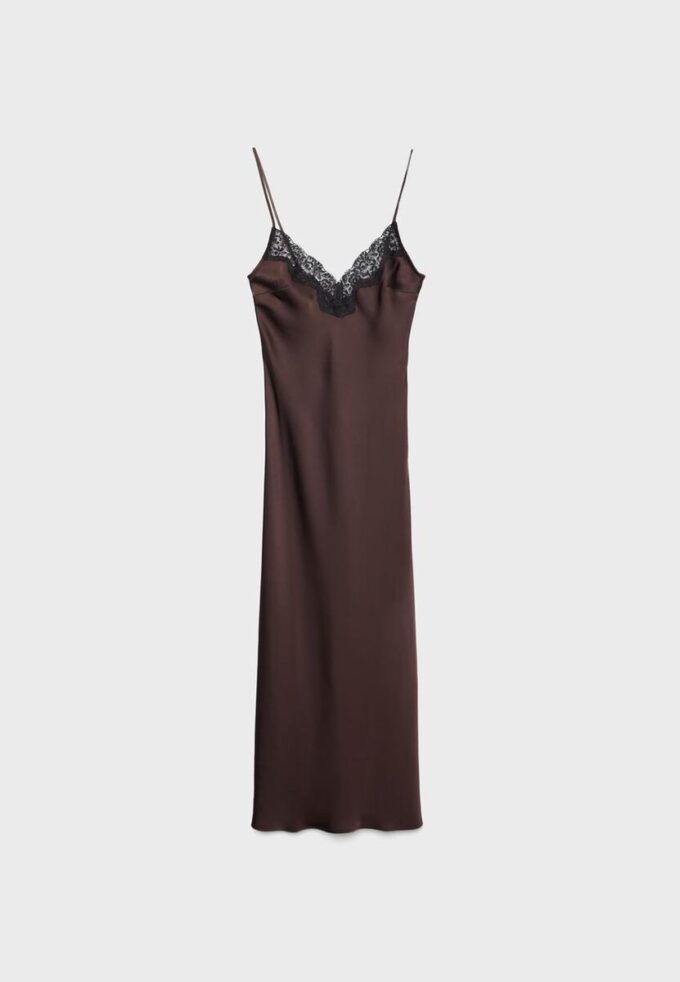 Satin-Trägerkleid