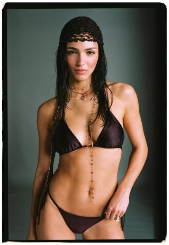 Satin-Triangel-Bikini-Oberteil