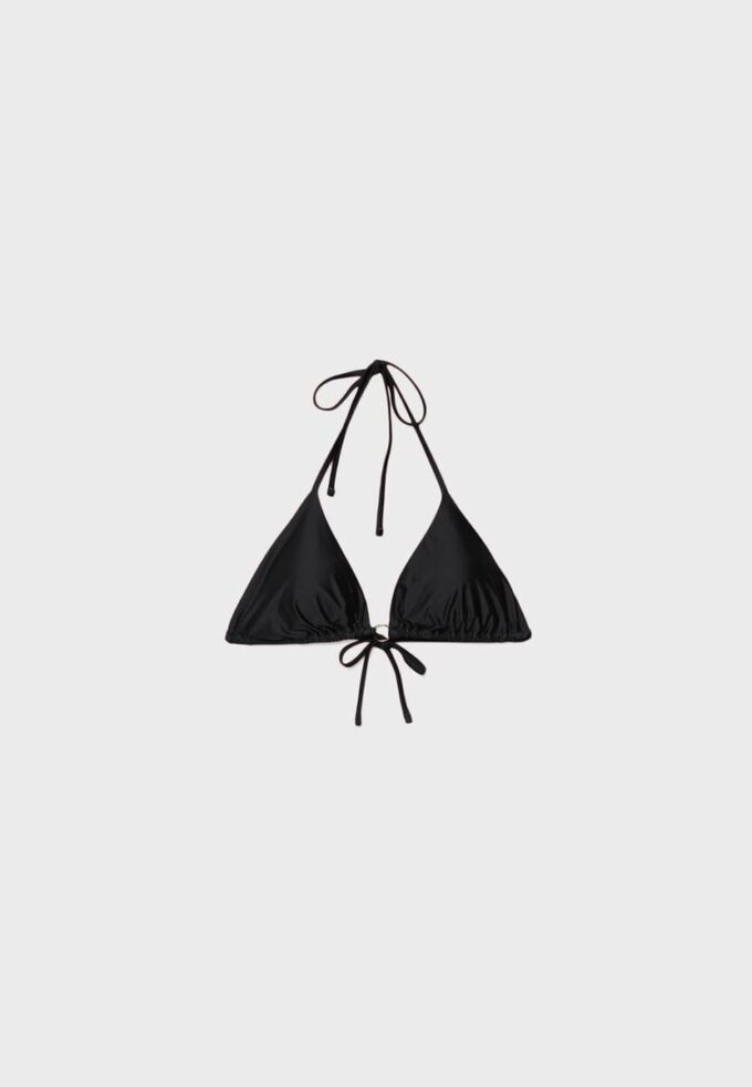 Satin-Triangel-Bikini-Oberteil