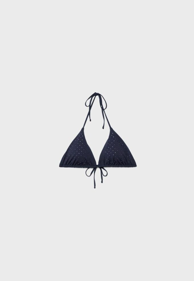 Schimmerndes Triangel-Bikini-Oberteil Schimmerndes Triangel-Bikini-Oberteil