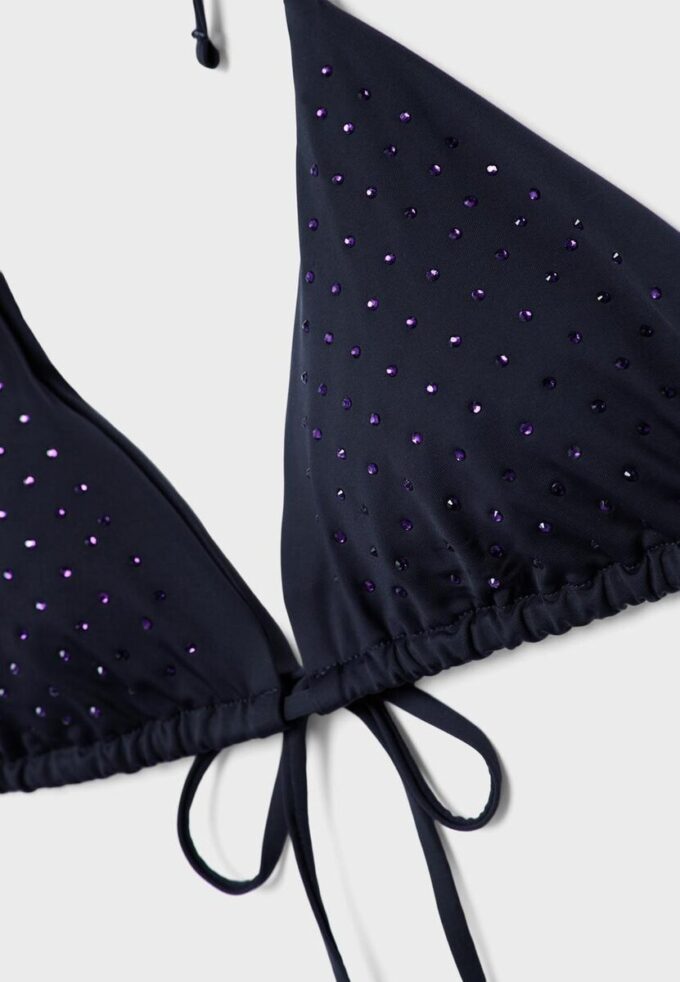 Schimmerndes Triangel-Bikini-Oberteil Schimmerndes Triangel-Bikini-Oberteil