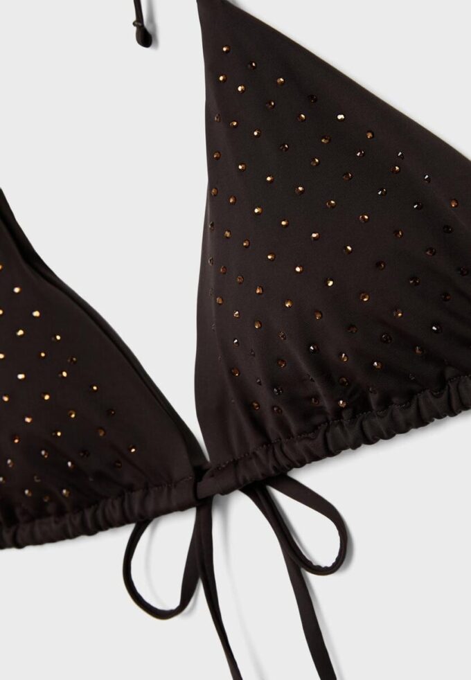 Schimmerndes Triangel-Bikini-Oberteil Schimmerndes Triangel-Bikini-Oberteil