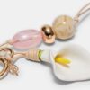 Schlüsselanhänger mit Calla-Lilie aus Perlen Schlüsselanhänger mit Calla-Lilie aus Perlen