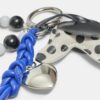 Schlüsselanhänger mit Polka-Dot-Hund-Anhänger