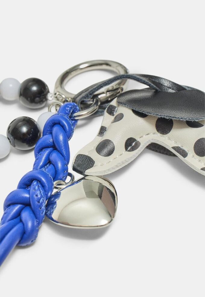 Schlüsselanhänger mit Polka-Dot-Hund-Anhänger