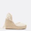 Schnürbare Jute-Plateau-Keilschuhe Schnürbare Jute-Plateau-Keilschuhe