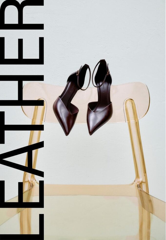 Schuhe mit Lederabsatz
