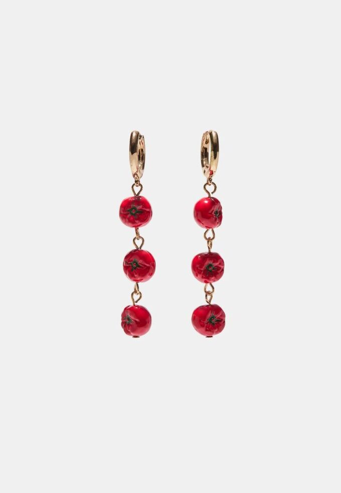 Set mit 2 Paar Tomaten-Ohrringen