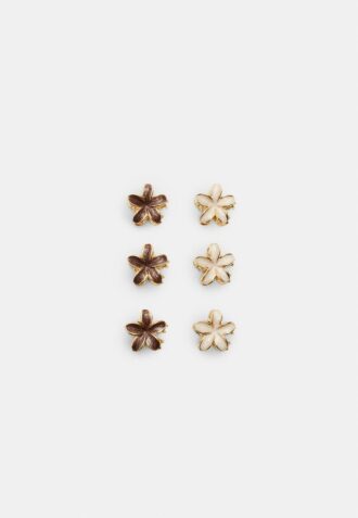 Set mit 6 Mini-Blumen-Haarspangen