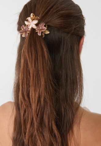 Set mit 6 Mini-Blumen-Haarspangen