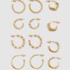 Set mit 6 Paar Ohrringen der Basics