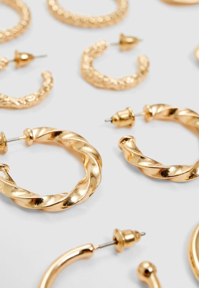 Set mit 6 Paar Ohrringen der Basics