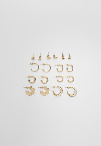 Set mit 9 Blumen-Ohrringen