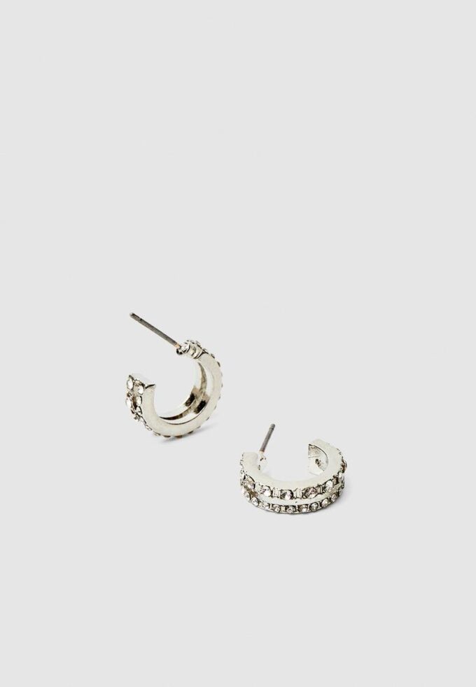 Set mit 9 Strass- und Perlen-Creolen