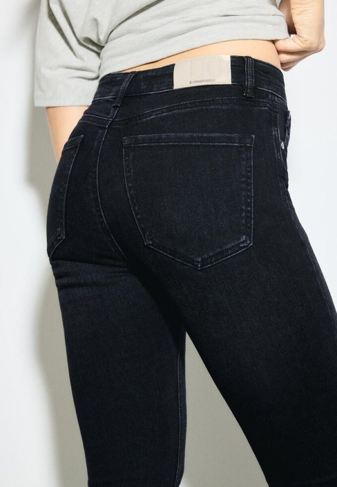 Skinny-Jeans mit normaler Taillenhöhe