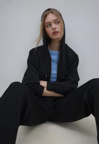 Soft-Feel-Sweatshirt mit Reißverschluss