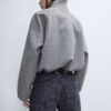 Soft Touch-Bomberjacke im Ballon-Stil
