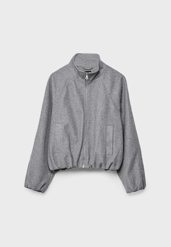 Soft Touch-Bomberjacke im Ballon-Stil