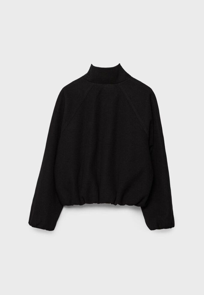 Soft Touch-Bomberjacke im Ballon-Stil