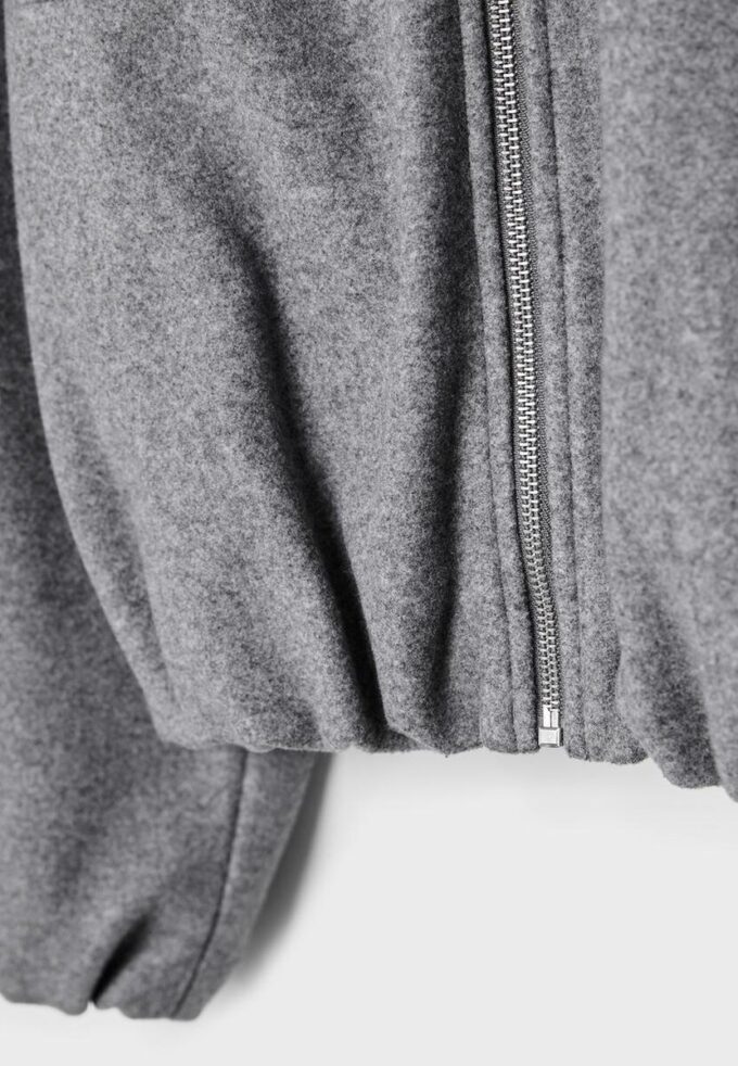 Soft Touch-Bomberjacke im Ballon-Stil