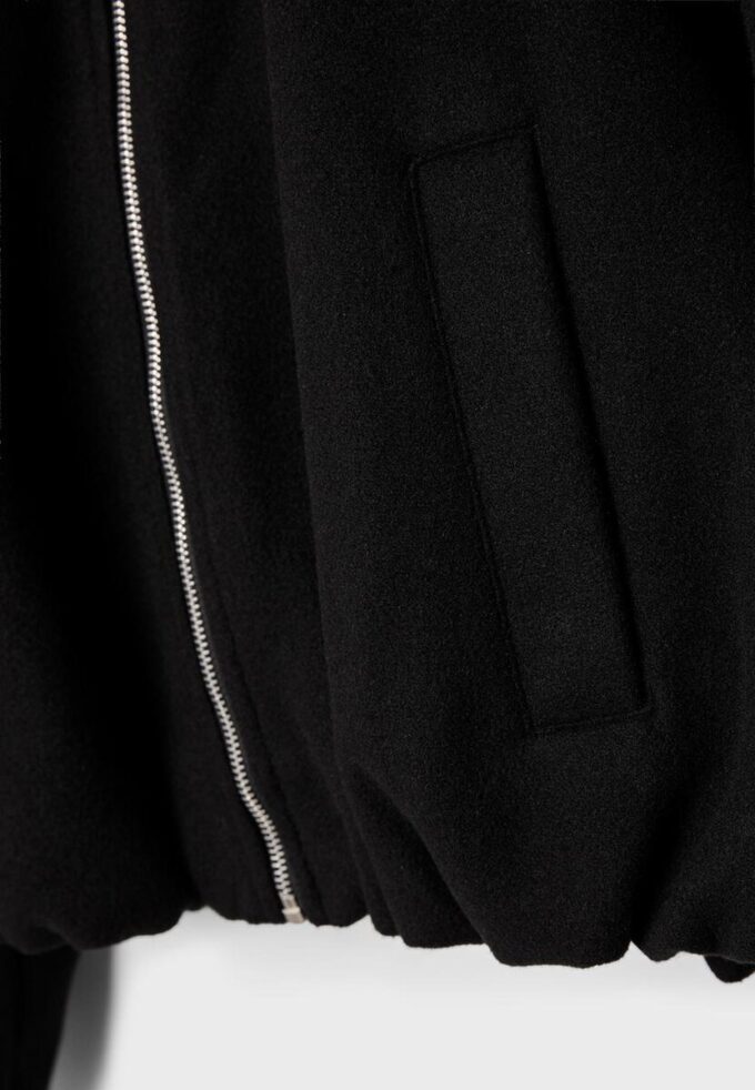 Soft Touch-Bomberjacke im Ballon-Stil