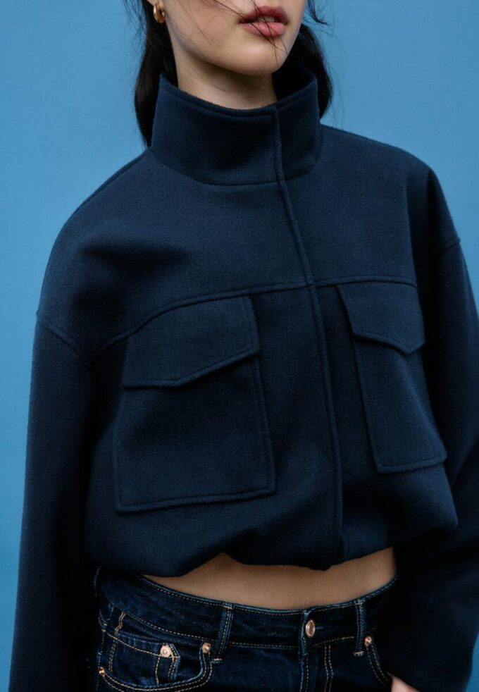 Soft Touch-Bomberjacke mit Taschen Soft Touch-Bomberjacke mit Taschen