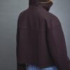 Soft Touch-Jacke mit Überkreuzverschluss und hohem Kragen Soft Touch-Jacke mit Überkreuzverschluss und hohem Kragen