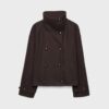 Soft Touch-Jacke mit Überkreuzverschluss und hohem Kragen Soft Touch-Jacke mit Überkreuzverschluss und hohem Kragen