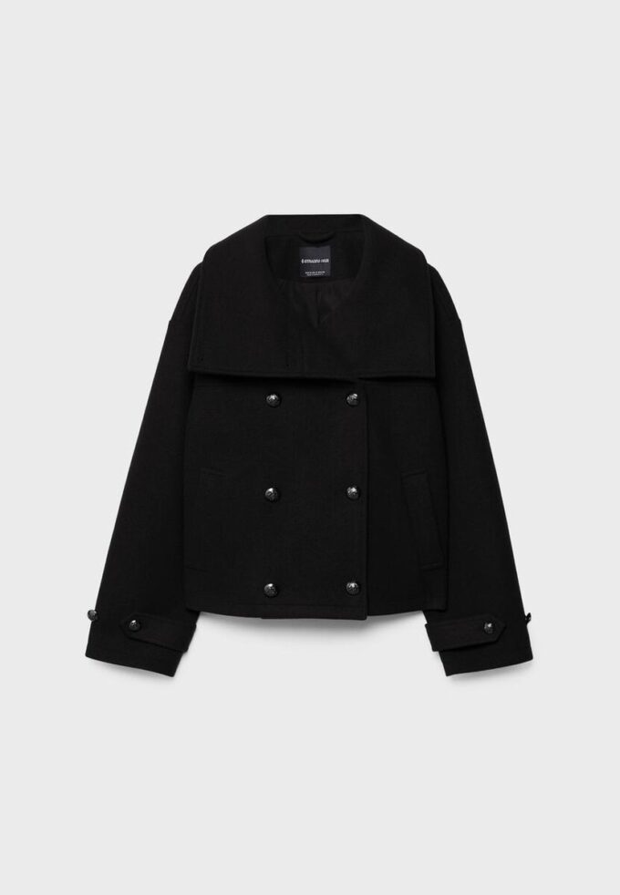 Soft Touch-Jacke mit Überkreuzverschluss und hohem Kragen Soft Touch-Jacke mit Überkreuzverschluss und hohem Kragen