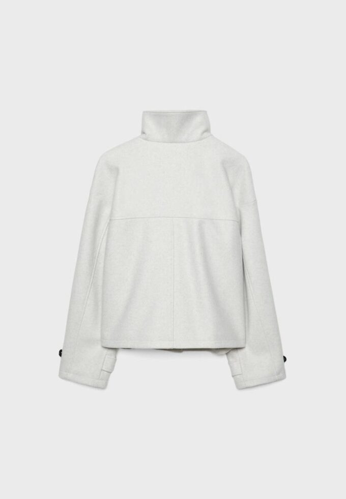 Soft Touch-Jacke mit Überkreuzverschluss und hohem Kragen Soft Touch-Jacke mit Überkreuzverschluss und hohem Kragen