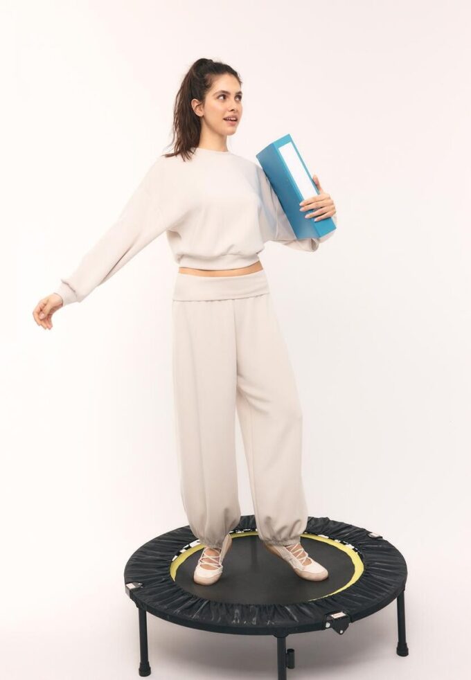 Soft Touch-Jogginghose im Ballon-Stil mit umgeschlagenem Bund Soft Touch-Jogginghose im Ballon-Stil mit umgeschlagenem Bund