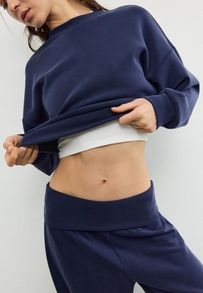 Soft Touch-Jogginghose im Ballon-Stil mit umgeschlagenem Bund Soft Touch-Jogginghose im Ballon-Stil mit umgeschlagenem Bund