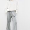 Soft Touch-Jogginghose mit Wide Leg und Nahtdetail vorne Soft Touch-Jogginghose mit Wide Leg und Nahtdetail vorne