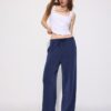 Soft Touch-Jogginghose mit Wide Leg und Nahtdetail vorne Soft Touch-Jogginghose mit Wide Leg und Nahtdetail vorne