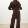 Soft Touch-Jogginghose mit Wide Leg und Nahtdetail vorne Soft Touch-Jogginghose mit Wide Leg und Nahtdetail vorne