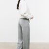 Soft Touch-Jogginghose mit Wide Leg und Nahtdetail vorne Soft Touch-Jogginghose mit Wide Leg und Nahtdetail vorne