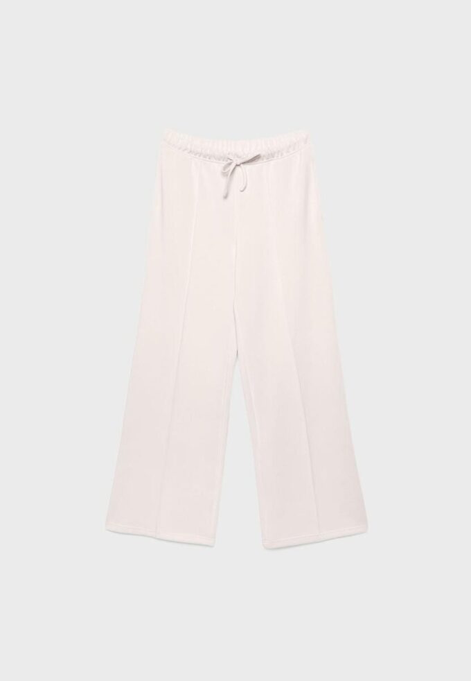 Soft Touch-Jogginghose mit Wide Leg und Nahtdetail vorne Soft Touch-Jogginghose mit Wide Leg und Nahtdetail vorne