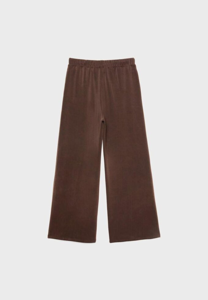 Soft Touch-Jogginghose mit Wide Leg und Nahtdetail vorne Soft Touch-Jogginghose mit Wide Leg und Nahtdetail vorne