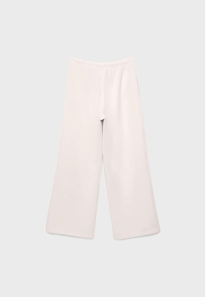 Soft Touch-Jogginghose mit Wide Leg und Nahtdetail vorne Soft Touch-Jogginghose mit Wide Leg und Nahtdetail vorne