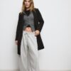 Soft Touch-Midi-Mantel mit Knopfleiste