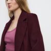 Soft Touch-Midi-Mantel mit Knopfleiste