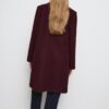 Soft Touch-Midi-Mantel mit Knopfleiste
