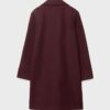 Soft Touch-Midi-Mantel mit Knopfleiste