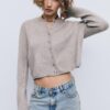 Soft Touch-Strickjacke mit Knöpfen